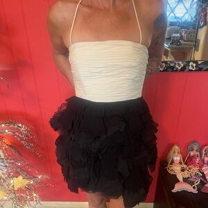 NWT Alice+Olivia Black and cream cocktail dress. Size 2